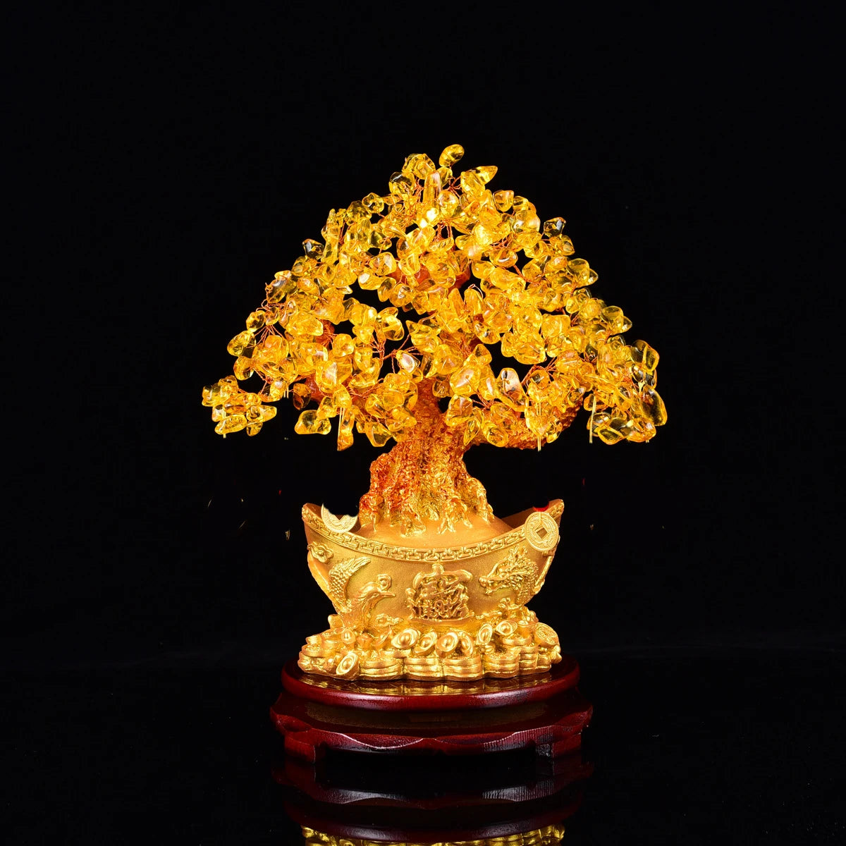 Golden Crystal Money Tree